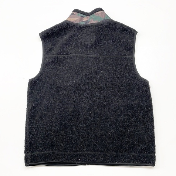 Free Assembly boys black fleece camo zip up vest - Picture 2 of 4